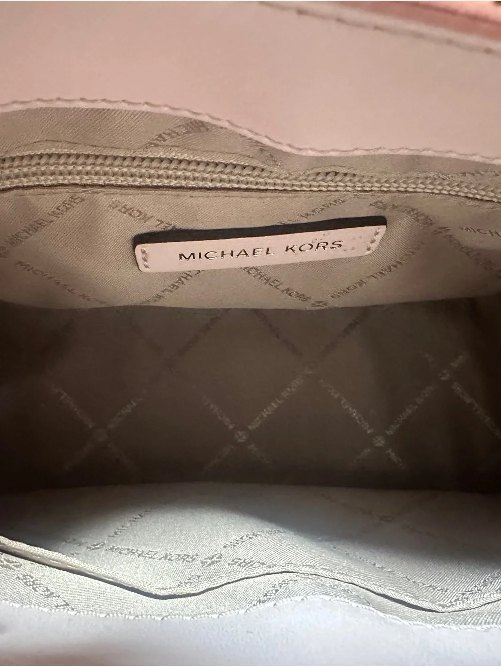 Michael Kors Pale Pink Leather Crossbody Satchel